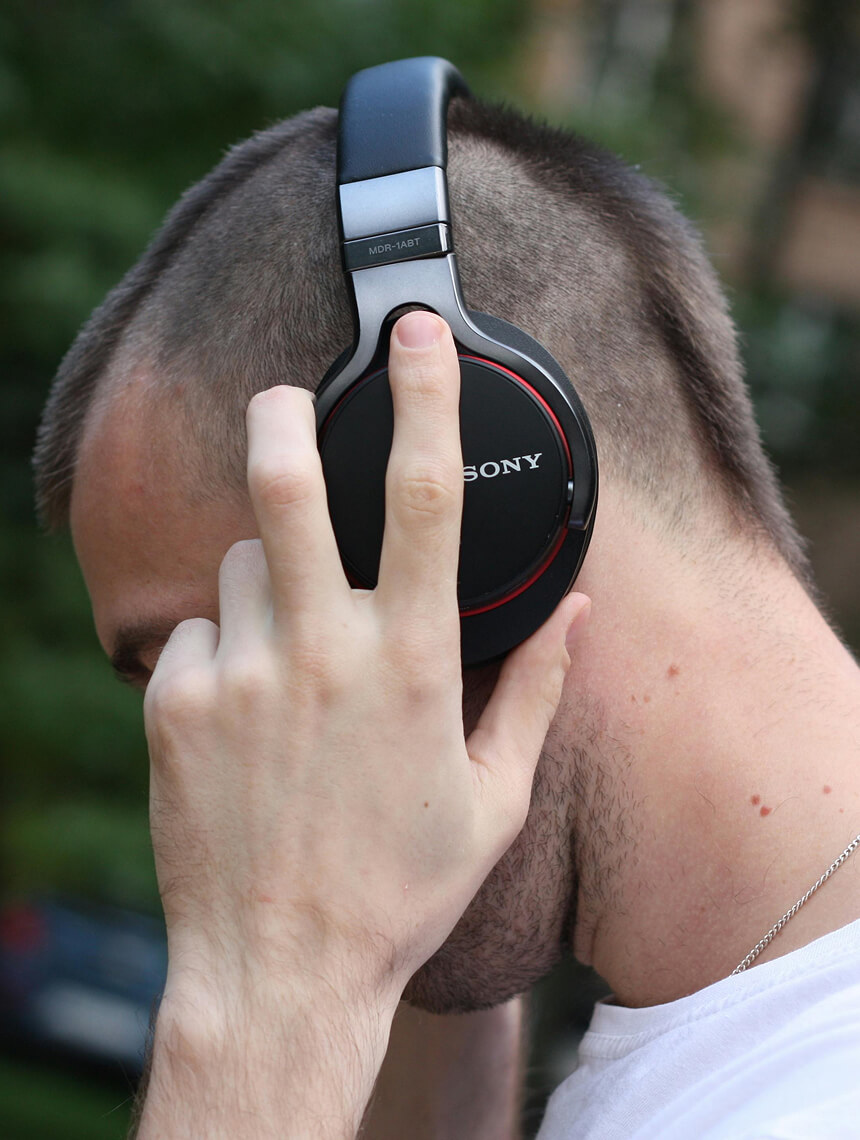 man-wearing-headphones A man wearing headphones